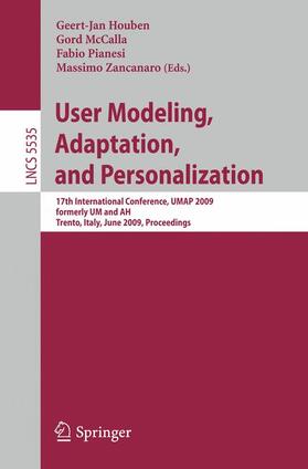 Houben / McCalla / Pianesi | User Modeling, Adaptation, and Personalization | Buch | sack.de