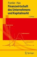 Hax / Franke |  Finanzwirtschaft des Unternehmens und Kapitalmarkt | Buch |  Sack Fachmedien