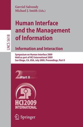 Smith / Salvendy |  Human Interface and the Management of Information. Information and Interaction | Buch |  Sack Fachmedien
