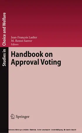 Laslier / Sanver |  Handbook on Approval Voting | eBook | Sack Fachmedien