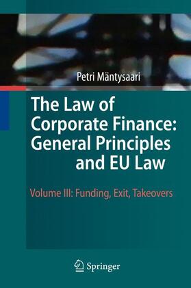 Mäntysaari |  Mäntysaari, P: Law of Corporate Finance 3 | Buch |  Sack Fachmedien