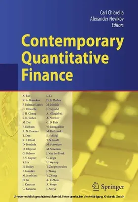Chiarella / Novikov | Contemporary Quantitative Finance | E-Book | sack.de