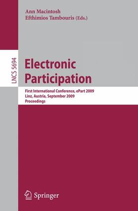 Tambouris / Macintosh | Electronic Participation | Buch | 978-3-642-03780-1 | sack.de