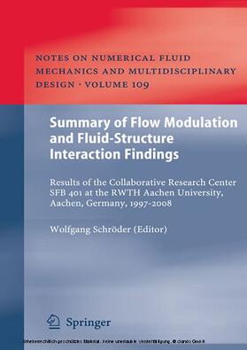 Schröder | Summary of Flow Modulation and Fluid-Structure Interaction Findings | E-Book | sack.de