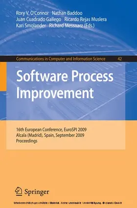 O'Connor / Baddoo / Cuadrado-Gallego | Software Process Improvement | E-Book | sack.de