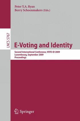 Schoenmakers / Ryan |  E-Voting and Identity | Buch |  Sack Fachmedien