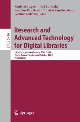 Borbinha / Tsakonas / Kapidakis |  Research and Advanced Technology for Digital Libraries | Buch |  Sack Fachmedien