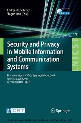 Lian | Security and Privacy in Mobile Information and Communication Systems | E-Book | sack.de