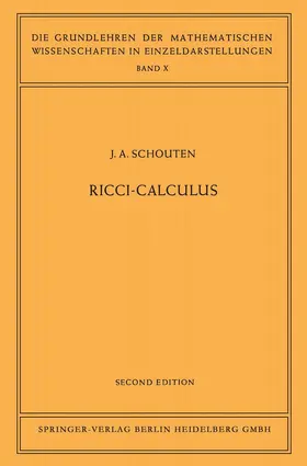 Schouten |  Ricci-Calculus | Buch |  Sack Fachmedien