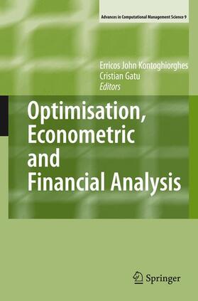 Gatu / Kontoghiorghes |  Optimisation, Econometric and Financial Analysis | Buch |  Sack Fachmedien