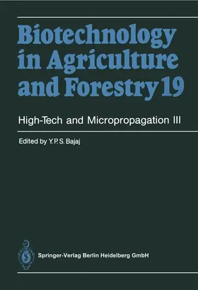 Bajaj |  High-Tech and Micropropagation III | Buch |  Sack Fachmedien