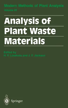 Linskens / Jackson |  Analysis of Plant Waste Materials | Buch |  Sack Fachmedien