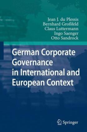 Plessis / Großfeld / Luttermann | German Corporate Governance in International and European Context | Buch | sack.de