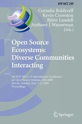 Boldyreff / Wasserman / Crowston |  Open Source Ecosystems: Diverse Communities Interacting | Buch |  Sack Fachmedien