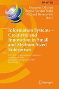Dhillon / Baskerville / Stahl |  Information Systems -- Creativity and Innovation in Small and Medium-Sized Enterprises | Buch |  Sack Fachmedien