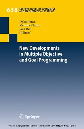 Jones / Tamiz / Ries |  New Developments in Multiple Objective and Goal Programming | eBook | Sack Fachmedien