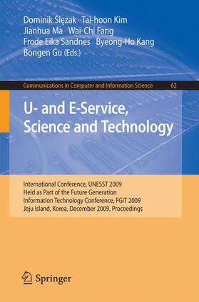 Slezak / Gu / Sandnes | U- and E-Service, Science and Technology | Buch | 978-3-642-10579-1 | sack.de