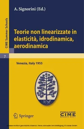 Signorini |  Teorie non linearizzate in elasticità, idrodinamica e aerodinamica | eBook | Sack Fachmedien