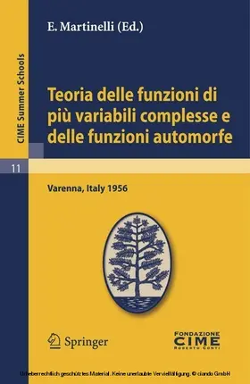 Martinelli | Teoria delle funzioni di più variabili complesse e delle funzioni automorfe | E-Book | sack.de