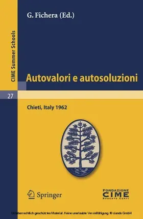 Fichera |  Autovalori e autosoluzioni | eBook | Sack Fachmedien