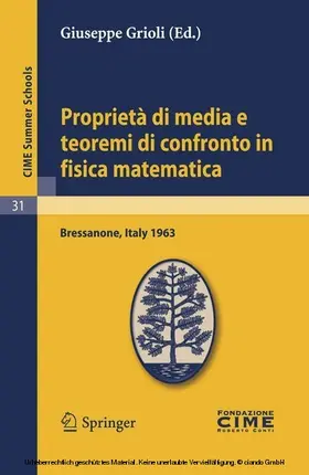 Grioli | Proprietà di media e teoremi di confronto in fisica matematica | E-Book | sack.de