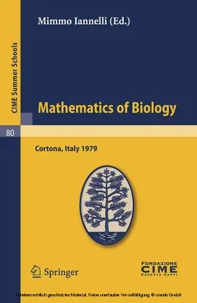 Iannelli | Mathematics of Biology | E-Book | www.sack.de