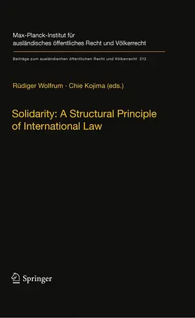 Wolfrum / Kojima |  Solidarity: A Structural Principle of International Law | eBook | Sack Fachmedien