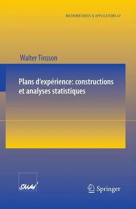 Tinsson |  Plans d'expérience: constructions et analyses statistiques | Buch |  Sack Fachmedien
