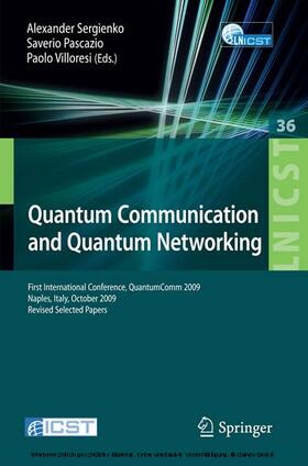 Sergienko / Adachi / Pascazio | Quantum Communication and Quantum Networking | E-Book | sack.de