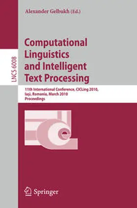 Gelbukh | Computational Linguistics and Intelligent Text Processing | E-Book | sack.de