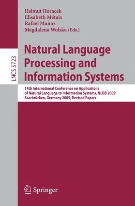 Horacek / Wolska / Metais |  Natural Language Processing and Information Systems | Buch |  Sack Fachmedien
