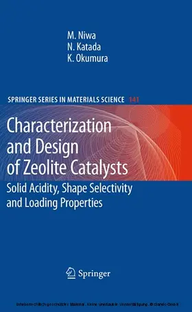 Niwa / Katada / Okumura | Characterization and Design of Zeolite Catalysts | E-Book | www.sack.de