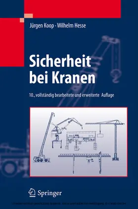 Koop / Hesse |  Sicherheit bei Kranen | eBook | Sack Fachmedien