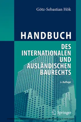 Hök | Handbuch des internationalen und ausländischen Baurechts | E-Book | www.sack.de