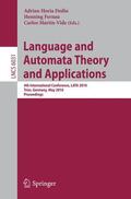 Martin-Vide / Dediu / Fernau |  Language and Automata Theory and Applications | Buch |  Sack Fachmedien