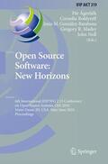 Ågerfalk / Boldyreff / González-Barahona |  Open Source Software: New Horizons | Buch |  Sack Fachmedien