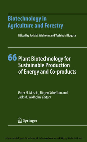 Mascia / Scheffran / Widholm | Plant Biotechnology for Sustainable Production of Energy and Co-products | E-Book | sack.de