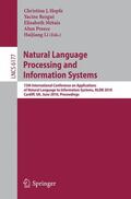 Hopfe / Rezgui / Métais |  Natural Language Processing and Information Systems | Buch |  Sack Fachmedien