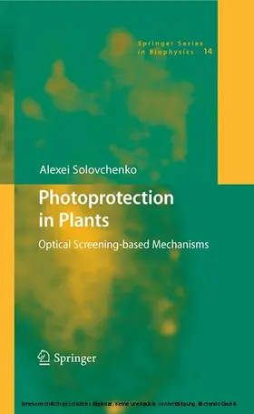 Solovchenko |  Photoprotection in Plants | eBook | Sack Fachmedien