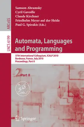 Abramsky / Gavoille / Kirchner |  Automata, Languages and Programming | eBook | Sack Fachmedien