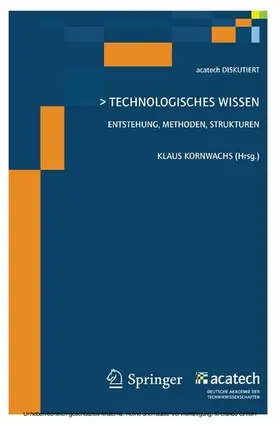 Kornwachs |  Technologisches Wissen | eBook | Sack Fachmedien