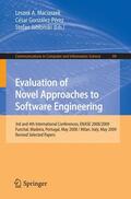 Maciaszek / González-Pérez / Jablonski |  Evaluation of Novel Approaches to Software Engineering | Buch |  Sack Fachmedien