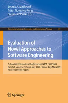 Maciaszek / González-Pérez / Jablonski |  Evaluation of Novel Approaches to Software Engineering | eBook | Sack Fachmedien