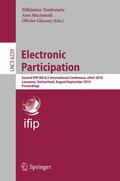 Tambouris / Macintosh / Glassey |  Electronic Participation | Buch |  Sack Fachmedien
