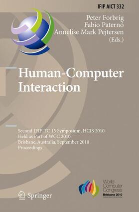 Forbrig / Pejtersen / Paternó |  Human-Computer Interaction | Buch |  Sack Fachmedien