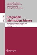 Fabrikant / Reichenbacher / van Kreveld |  Geographic Information Science | Buch |  Sack Fachmedien