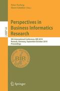 Forbrig / Günther |  Perspectives in Business Informatics Research | Buch |  Sack Fachmedien