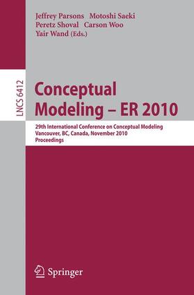Parsons / Saeki / Shoval |  Conceptual Modeling - ER 2010 | Buch |  Sack Fachmedien