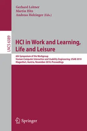 Leitner / Hitz / Holzinger |  HCI in Work and Learning, Life and Leisure | eBook | Sack Fachmedien