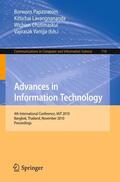 Papasratorn / Lavangnananda / Chutimaskul |  Advances in Information Technology | Buch |  Sack Fachmedien